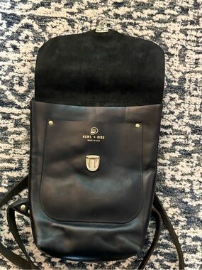 Black Leather Backpack
